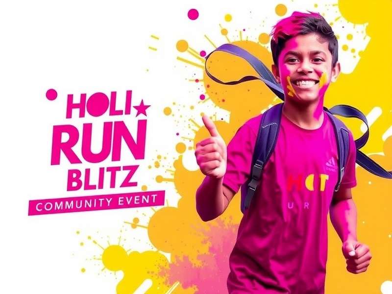 Players celebrating at a Holi Run Blitz meetup Holi Run Blitz Community Event